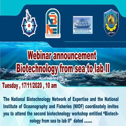 Webinar announcement biotechnology From sea to lab ll