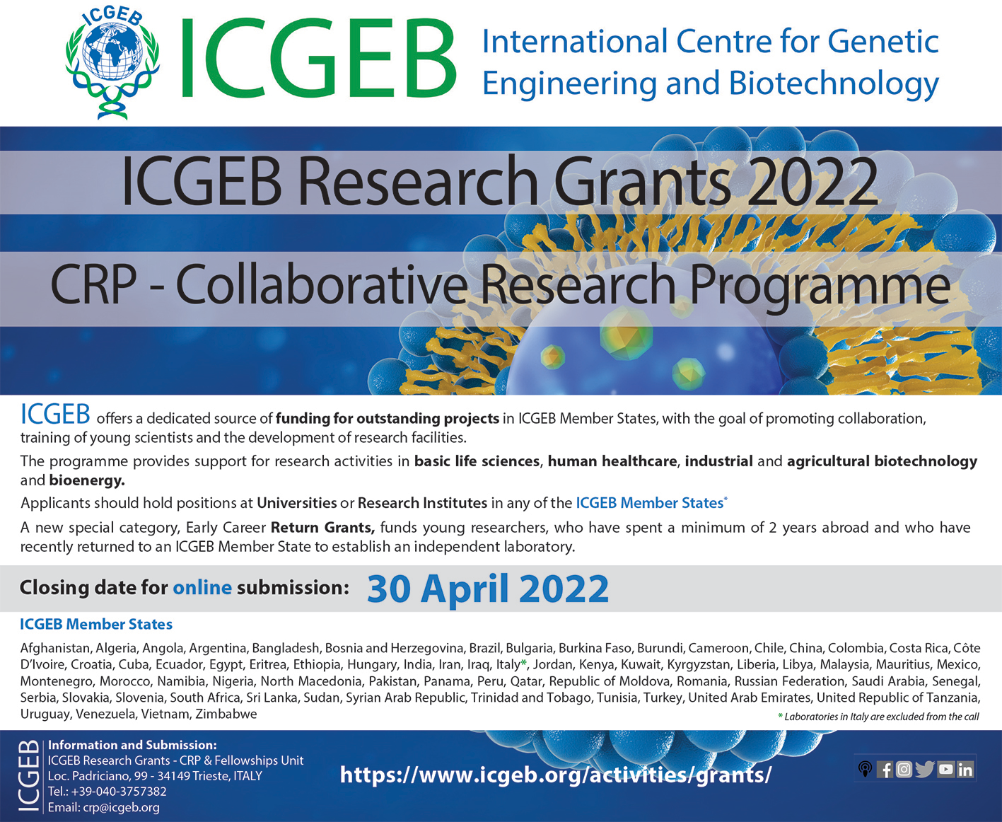 برنامج المشروعات البحثية التعاونية (CRP) لعام 2022