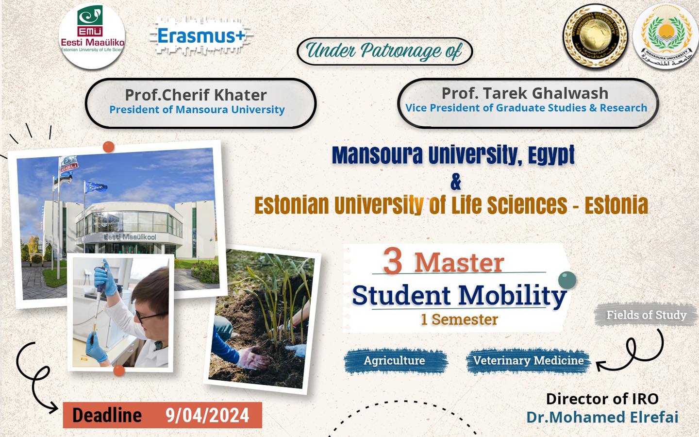 3 Master Student Mobility to Estonian University