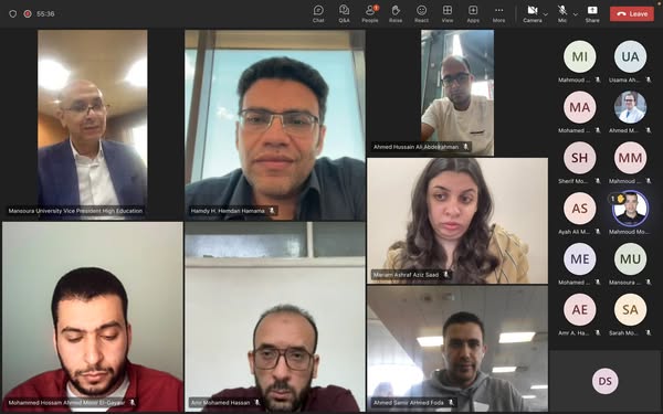 نائب رئيس الجامعة يلتقى مع أبناء جامعة المنصورة الدارسين بالخارج